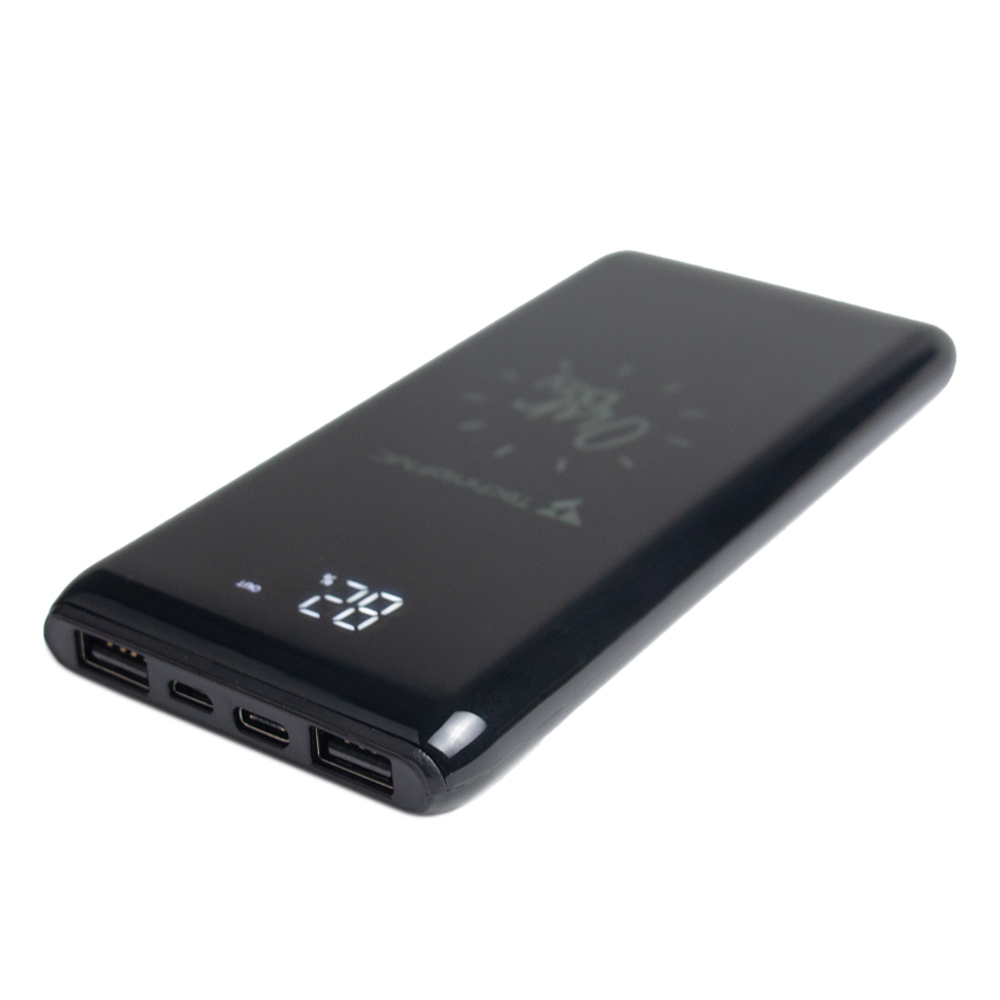 Powerglow 10000mAh Powerbank With Dual USB Output & Luminous Light Up Logo F81018