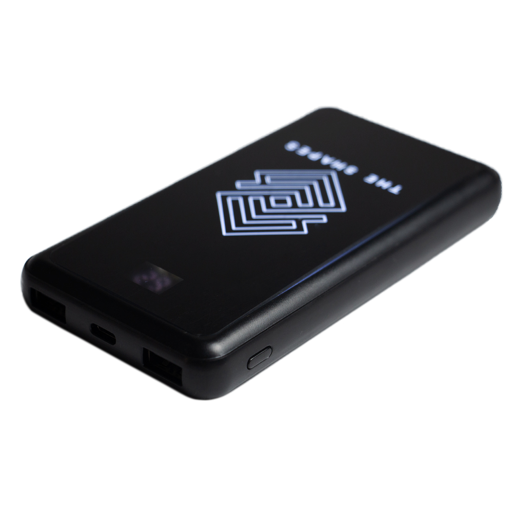 Powerglow 10000mAh Powerbank With Mirror Surface & LED Light Up Logo F81013