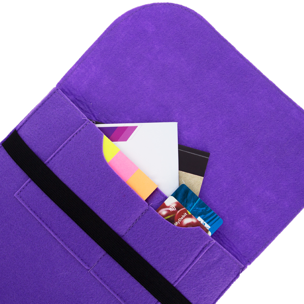 Purple Felt Folder With Elastic Band SF51414PP