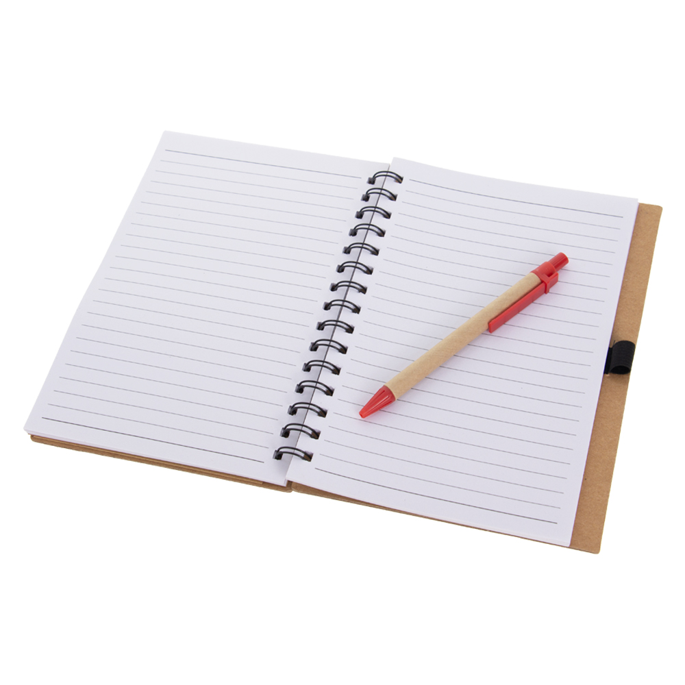 Red Notebook With Pen & Post It Note NB511511RD