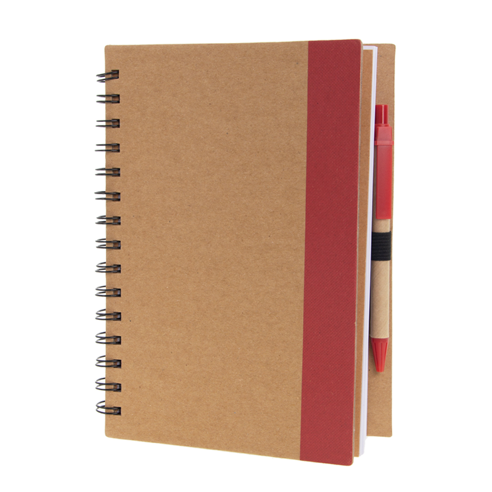 Red Notebook With Pen & Post It Note NB511511RD