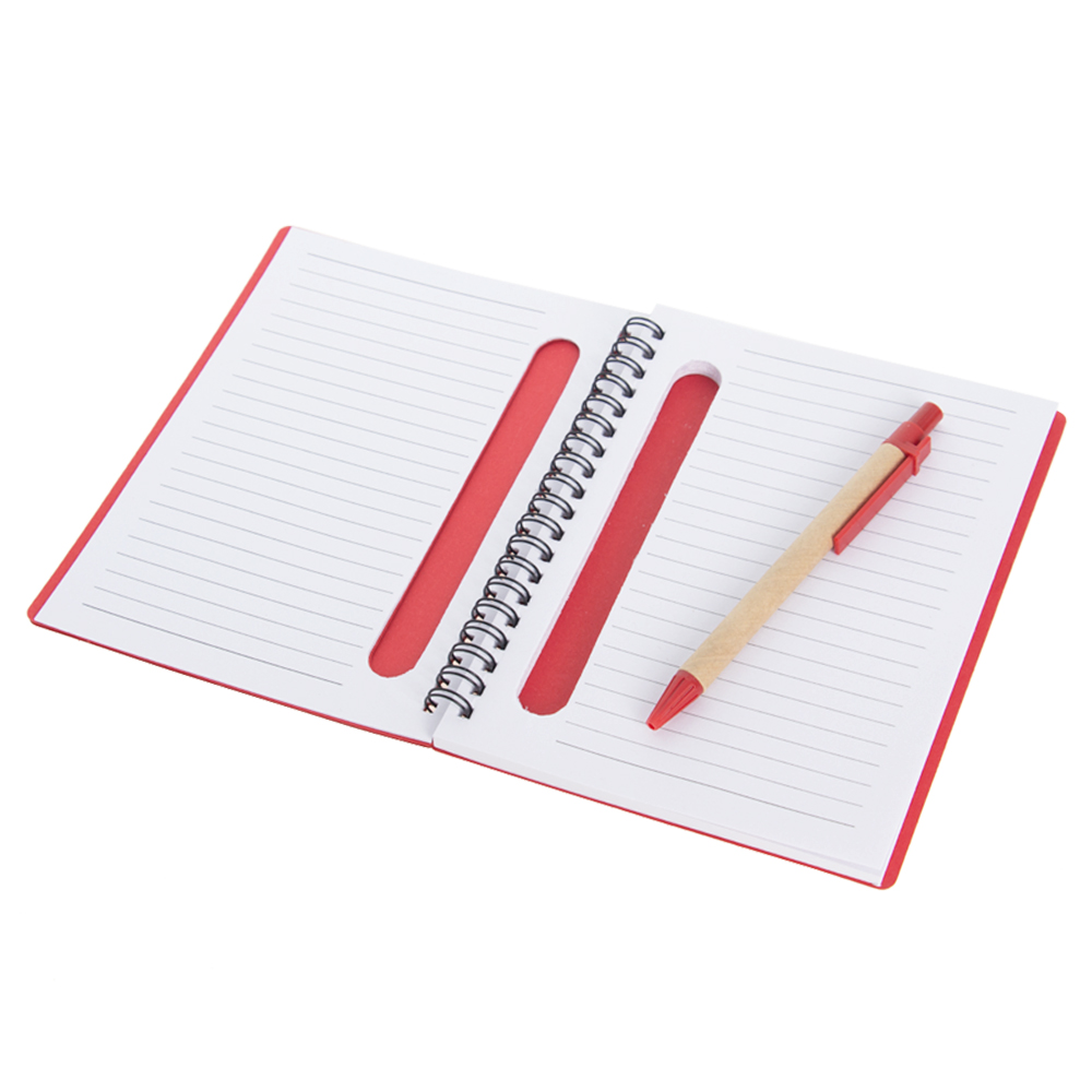 Red Notebook With Pen & Sticky Note NB511510RD