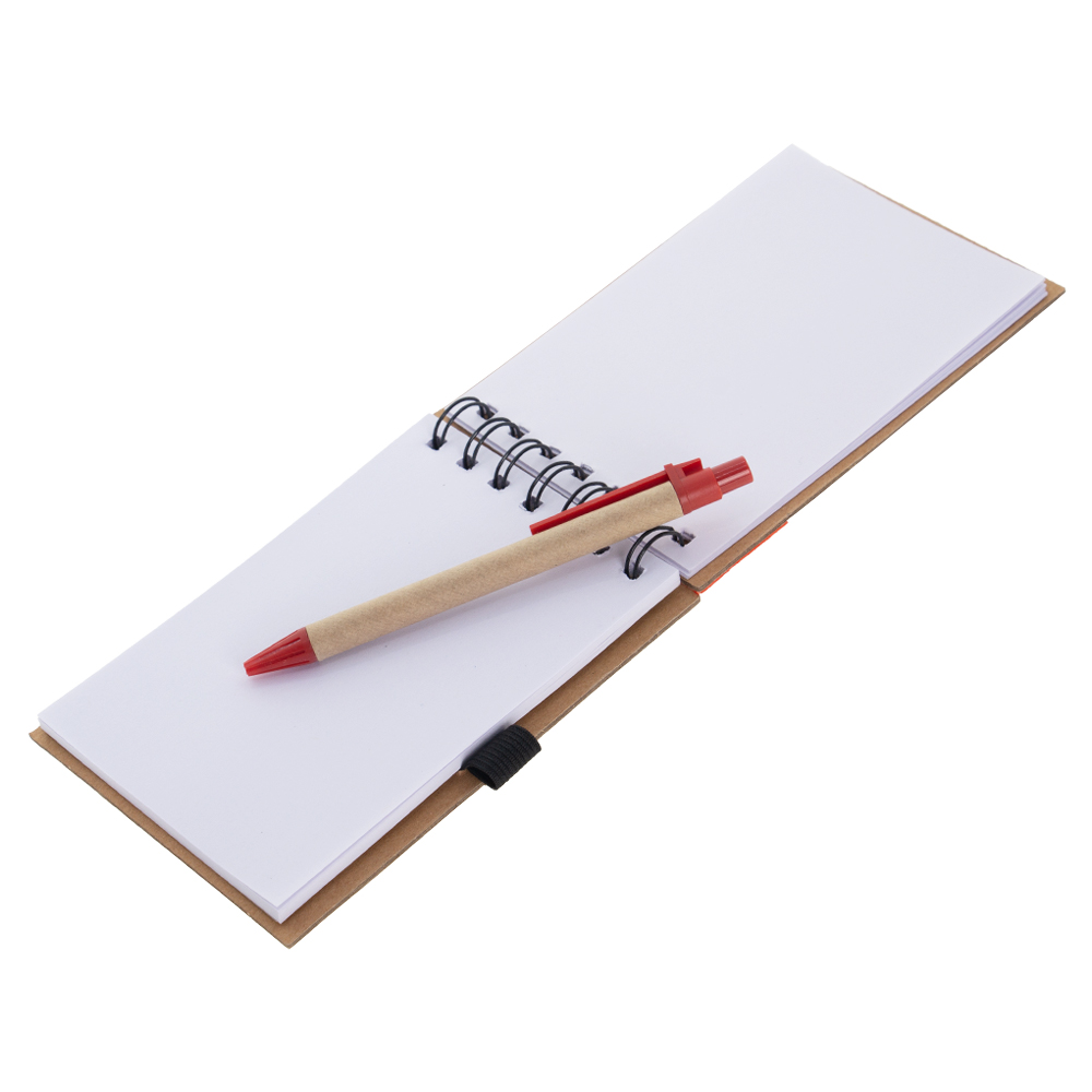 Red Notebook With Pen NB451919RDII
