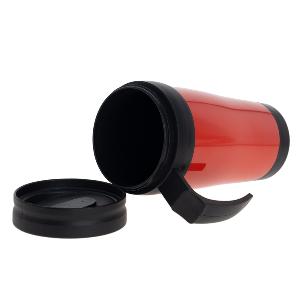 Red Plastic Mug With Handle M101317RDII