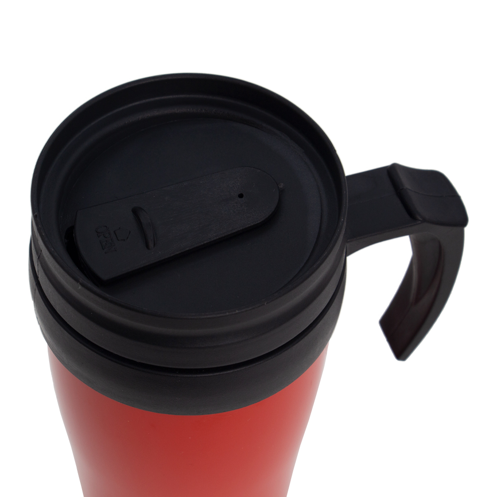 Red Plastic Mug With Handle M101317RDII