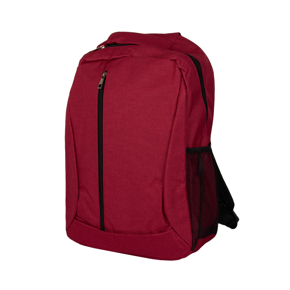 Red Polyester Backpack With 2 Storage Compartments BB411119RD