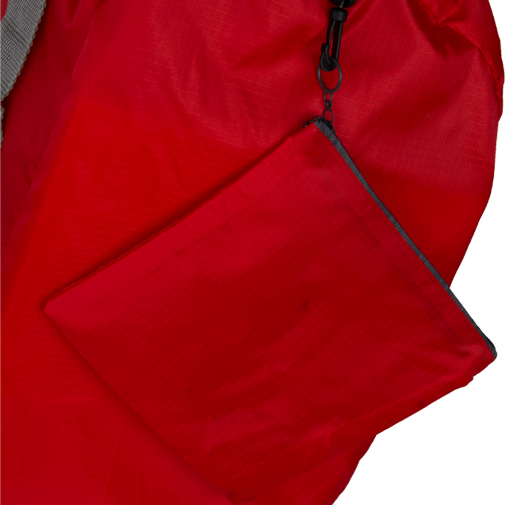 Red Polyester Foldable Bag With Pouch BS281711RD