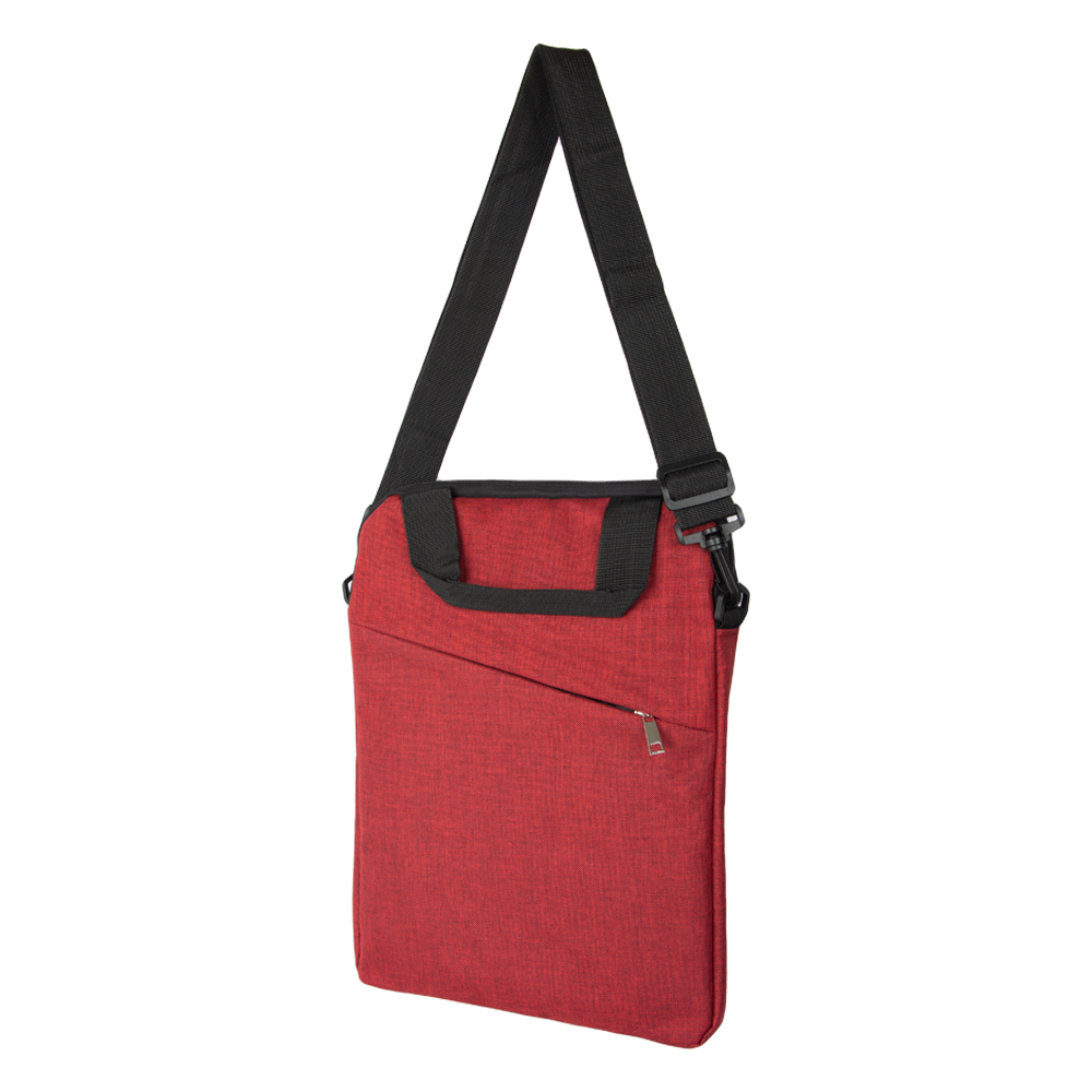 Red Polyester Sling Bag / Laptop Bag With 2 Storage Compartments BS181118RD
