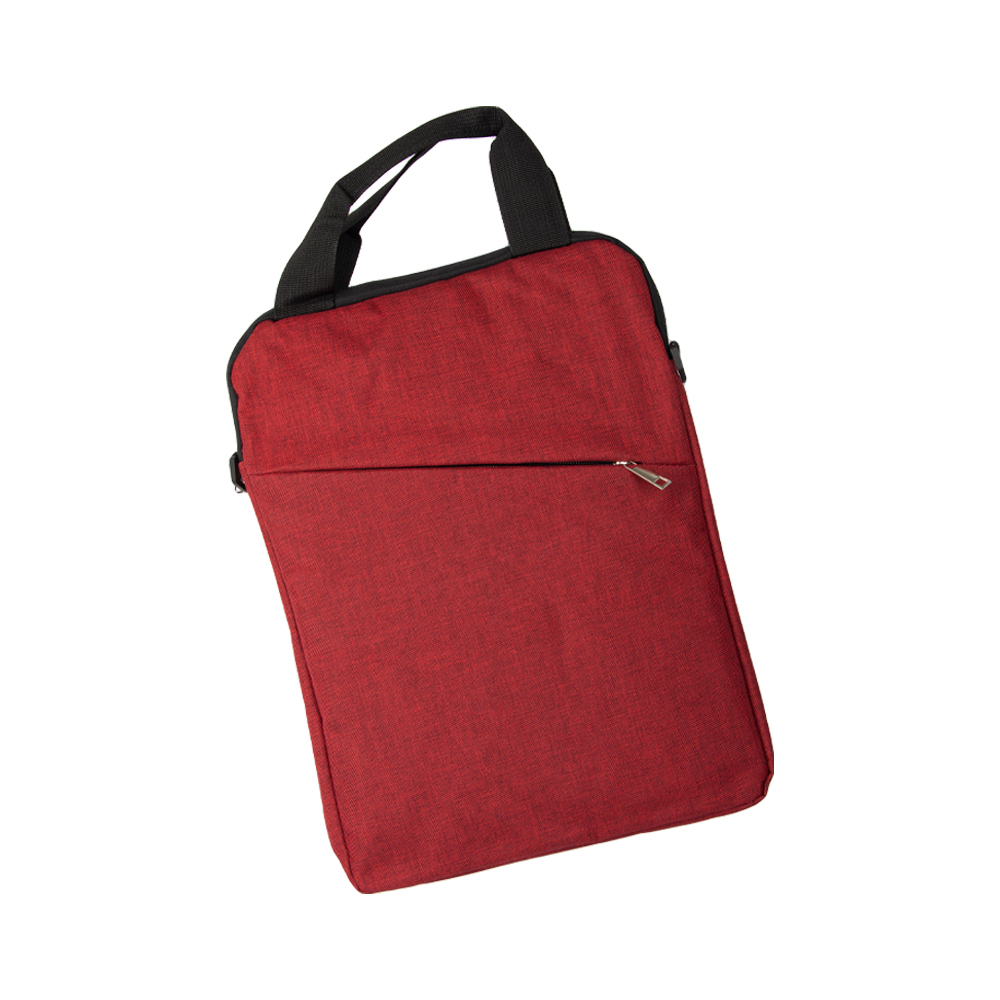 Red Polyester Sling Bag / Laptop Bag With 2 Storage Compartments BS181118RD