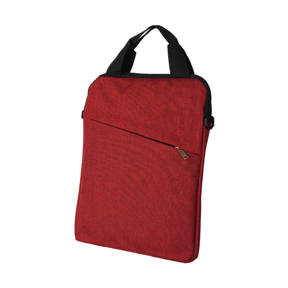 Red Polyester Sling Bag / Laptop Bag With 2 Storage Compartments BS181118RD