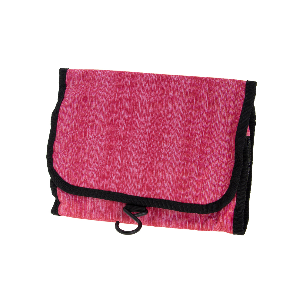 Red Polyester Toiletries Bag With 3 Compartments BTL261118RD