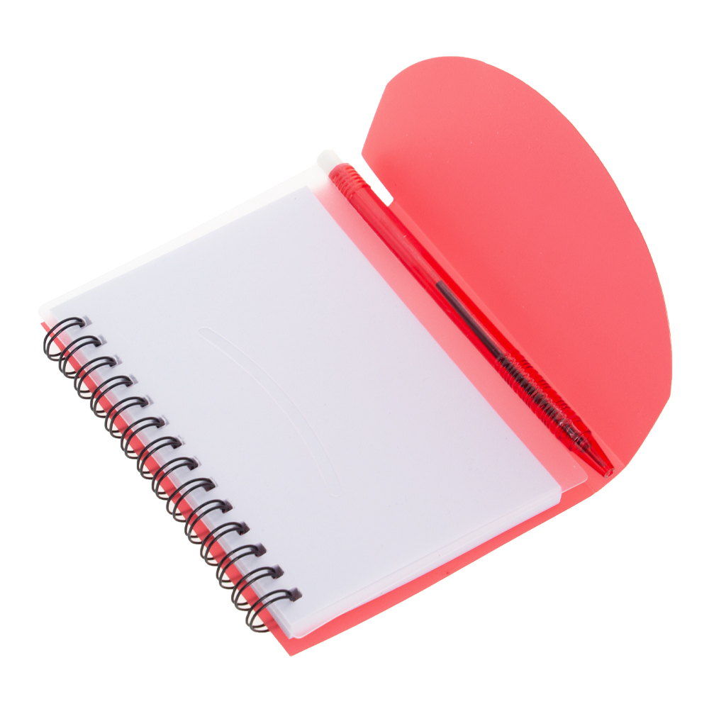 Red PVC Notebook With Pen NB181017RD