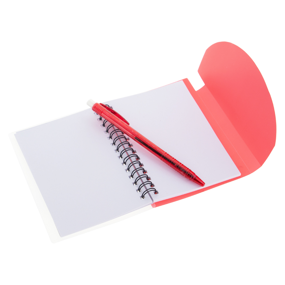 Red PVC Notebook With Pen NB181017RD