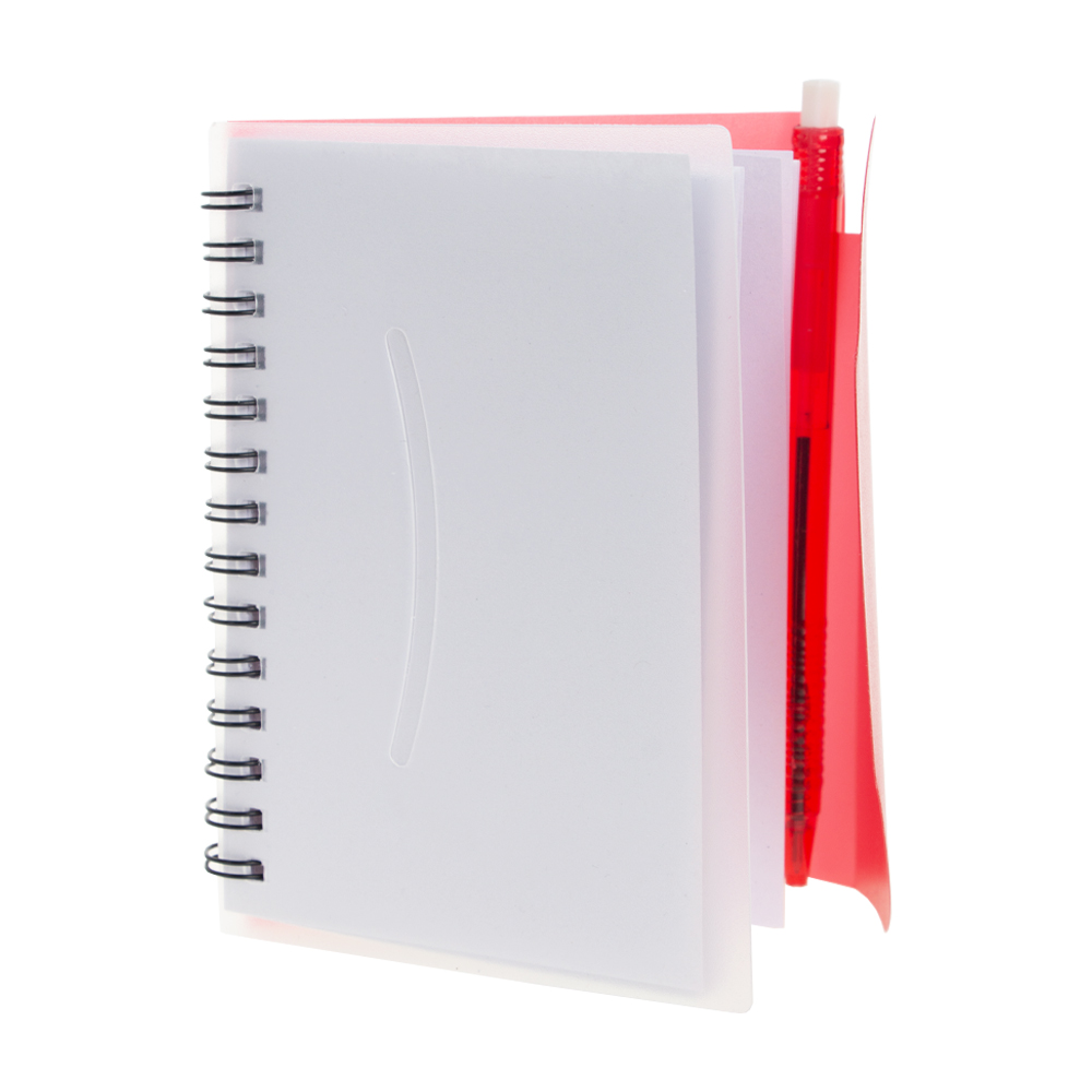 Red PVC Notebook With Pen NB181017RD