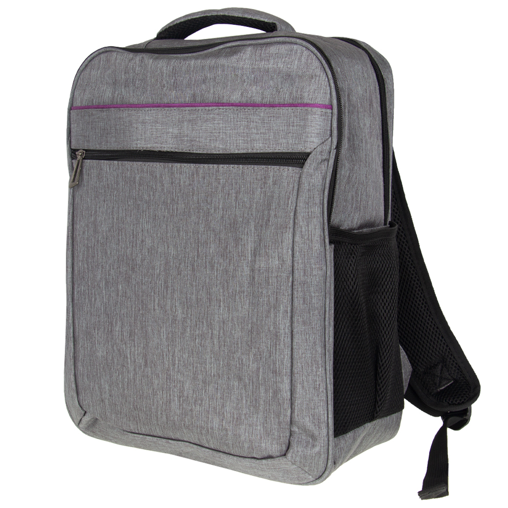 SAPPHIRE MATALLIC Grey Polyfiber Laptop Back Pack BP11711GRY