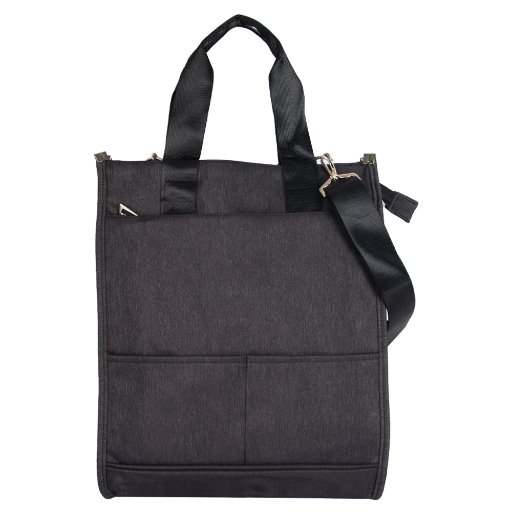 SuBe Black Polyfiber Document Bag DB71517BK