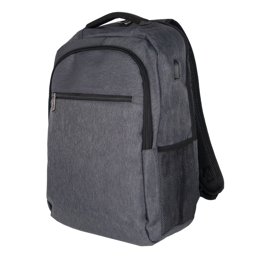 SuBe Black Polyfiber Laptop Back Pack BP11214BK