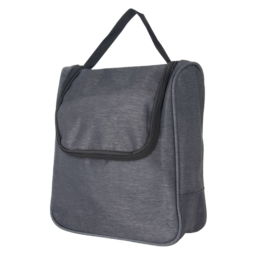 SuBe Black Polyfiber Toiletry Bag MP01413BK