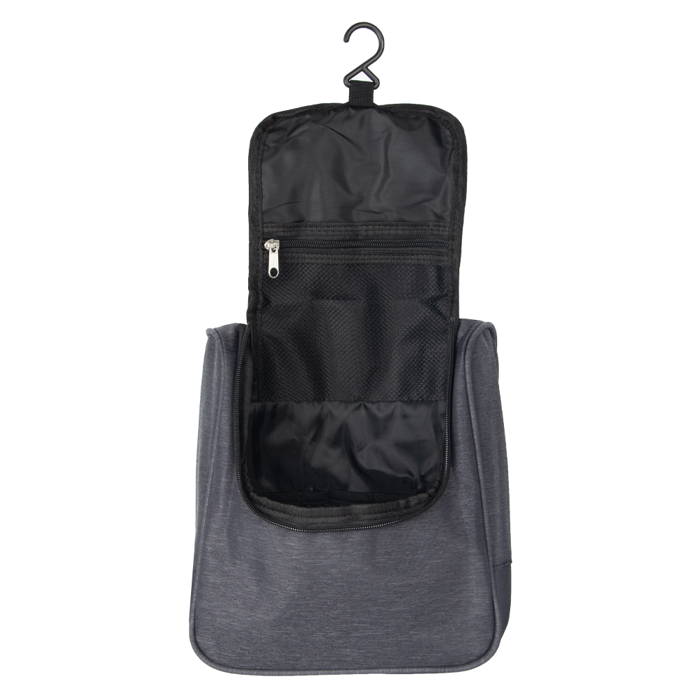 SuBe Black Polyfiber Toiletry Bag MP01413BK