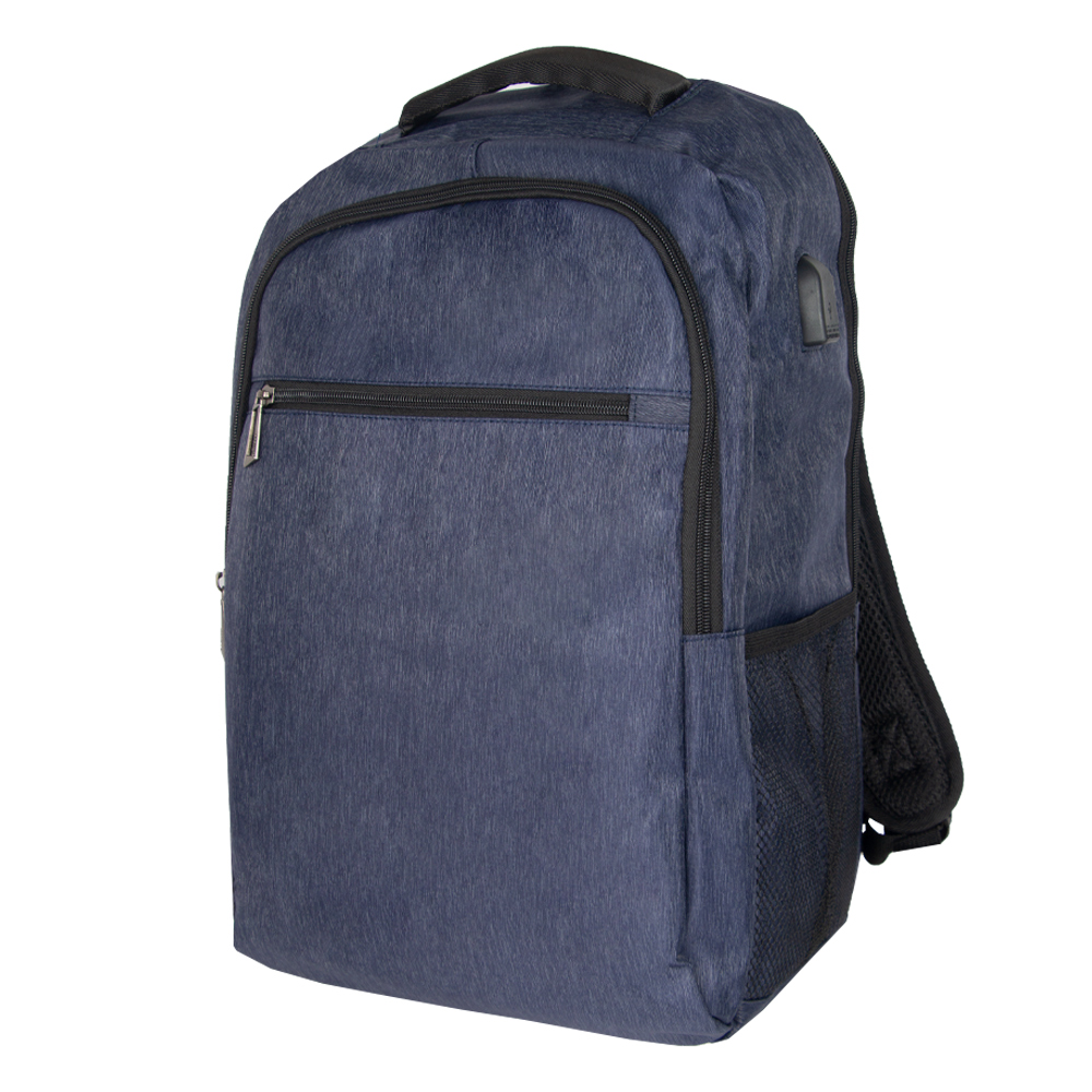 SuBe Blue Polyfiber Laptop Backpack BP11214BL