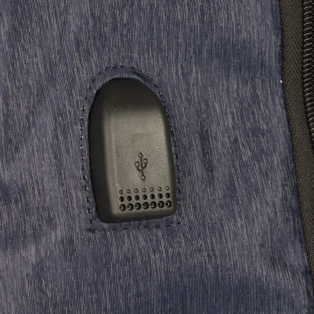 SuBe Blue Polyfiber Laptop Backpack BP11214BL