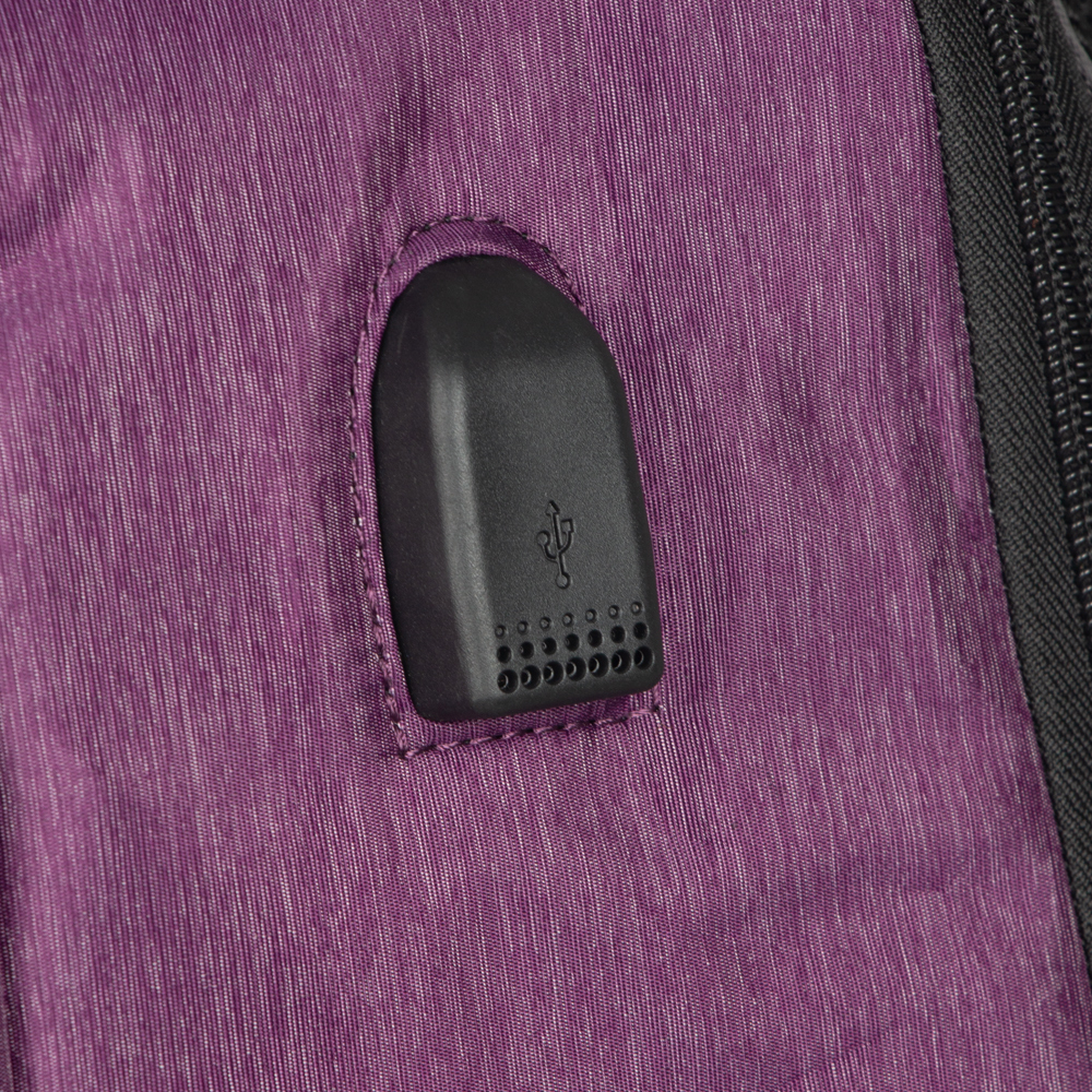 SuBE Purple Polyfiber Laptop BackPack BP11214PP