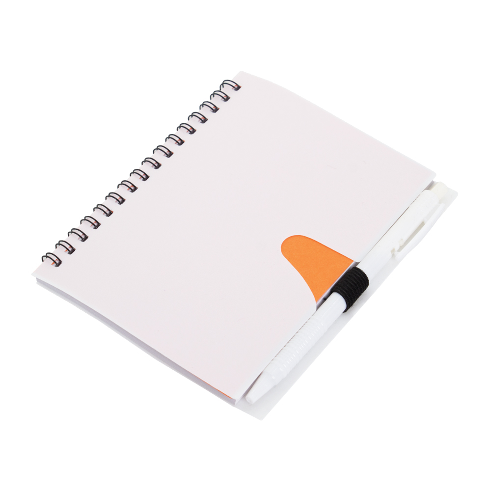White PU Notebook With Pen NB231816WHTII