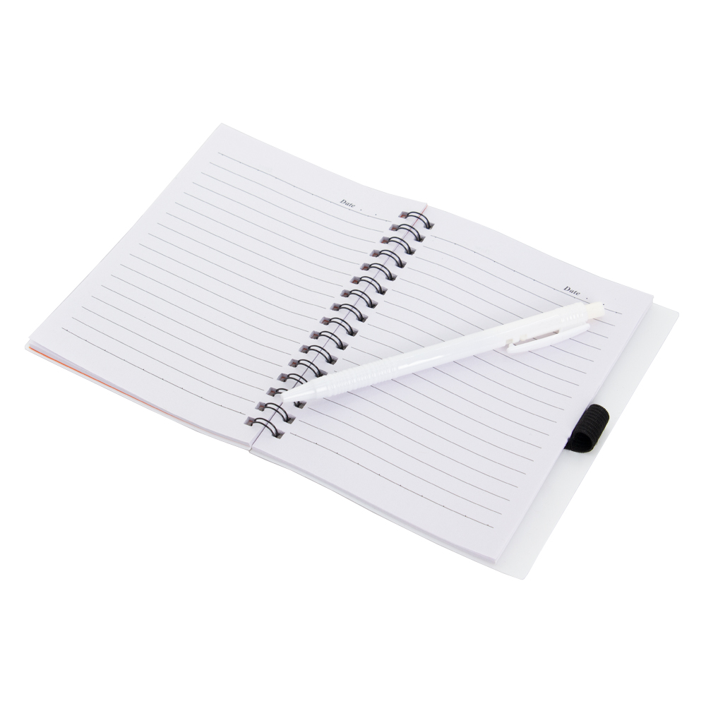 White PU Notebook With Pen NB231816WHTII