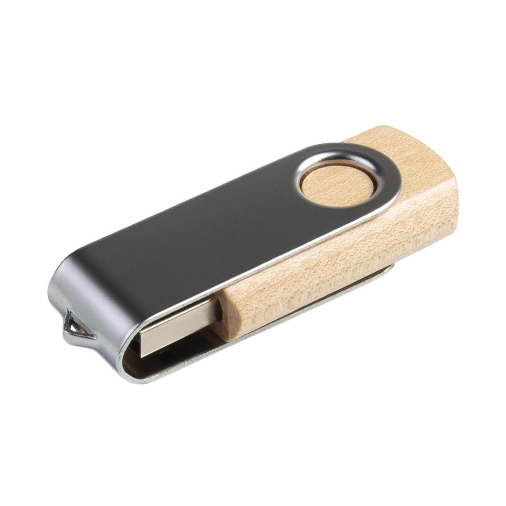 Wooden USB Flash Drive With Metal Clip WD01210A