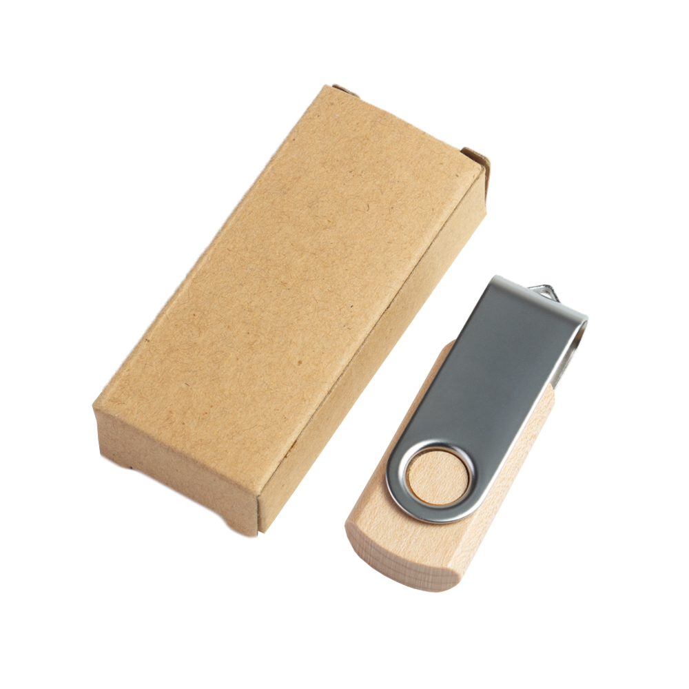 Wooden USB Flash Drive With Metal Clip WD01210A